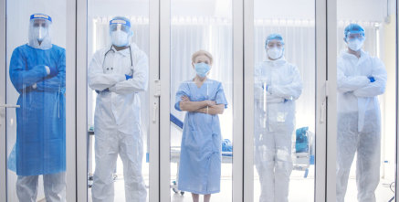 image of five medical workers
