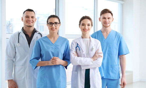 image of four medical workers